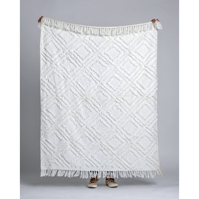 Vauxhall - Dove Gray Cotton Throw Blanket 50" X 70"