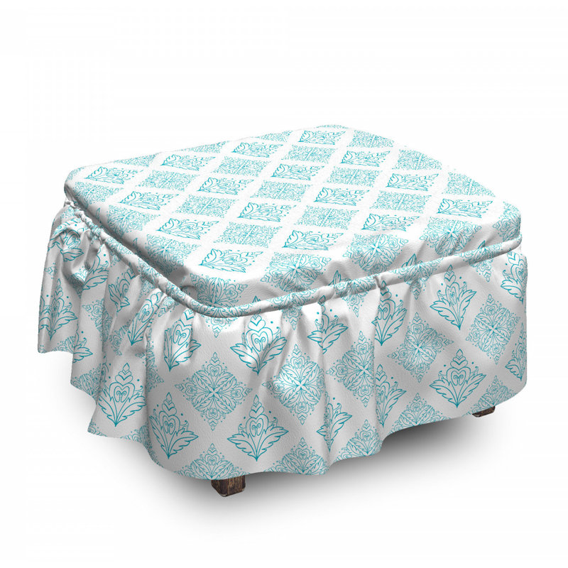 Housse pour repose-pieds à coussins carrés