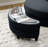 Upholstered Tufted Swivel Chair with Ottoman-1772766943