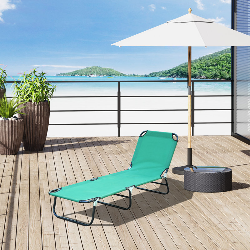 Chaises longues de piscine Goddard Outsunny, Vert