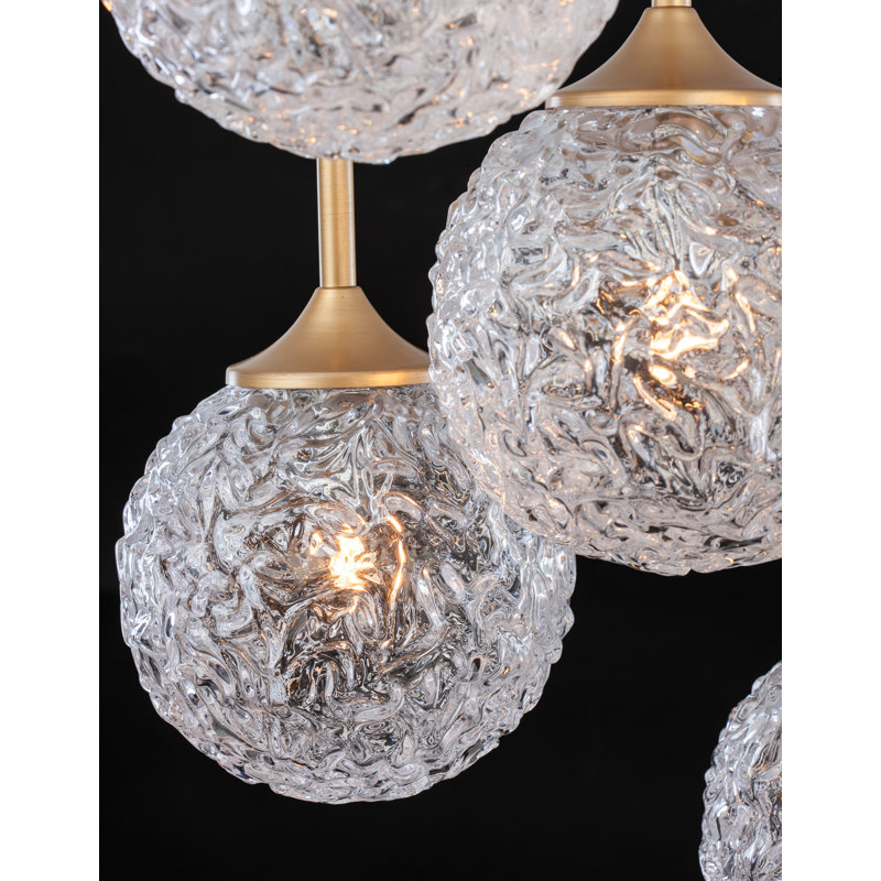 5 - Light Brushed Gold Cluster Pendant