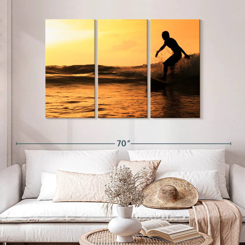 Senne Sundown Surfing, 32" H x 50" W