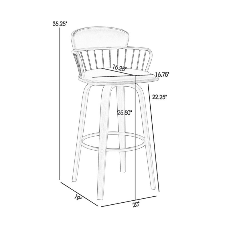 Chaise Wiz, similicuir à lattes