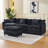 108" L Shaped Modern Sofa Modular Sectional Cloud Couch With Ottoman, 4-Seat Chenille Deep Seat Sofa With Pillow For Living Room, Bedroom And Apartment-1722230472