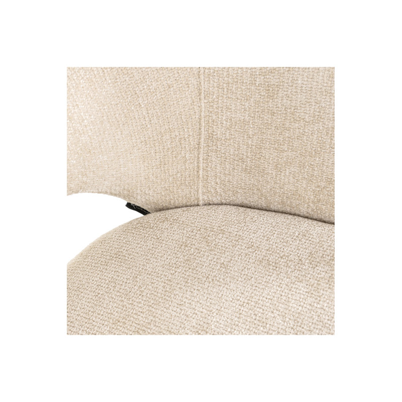 Dining Chair Upholstered Arm Chair, Cream