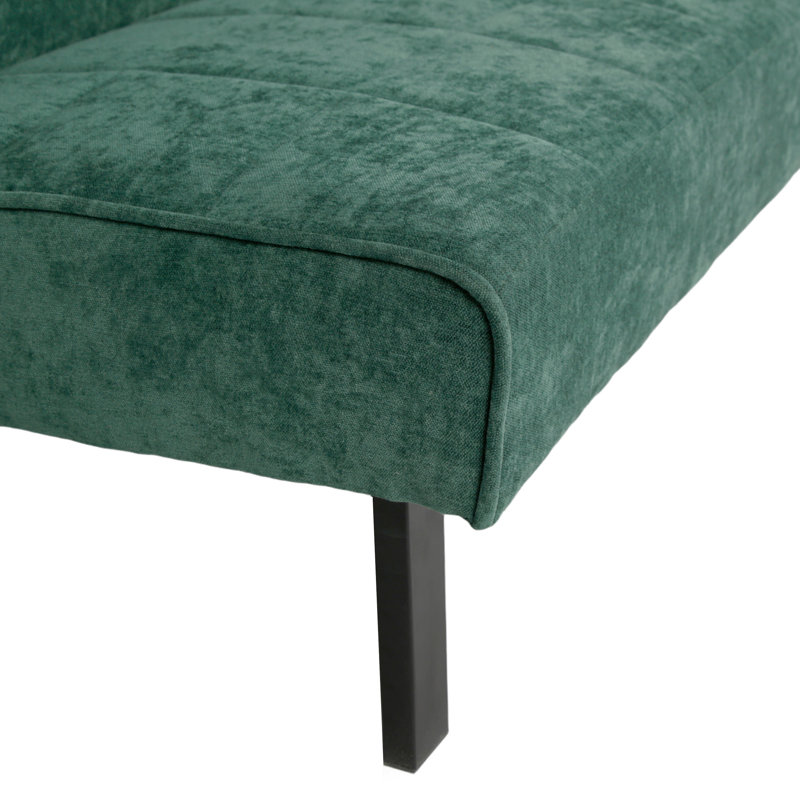 3 Seater Linen Sofa Bed, Green