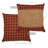 Burgundy Check Prim Blessings Pillow 12x12