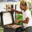 Charbroil Performance Series 22" Folding Cart 2-Burner Portable Flat Top Gas Griddle, Black