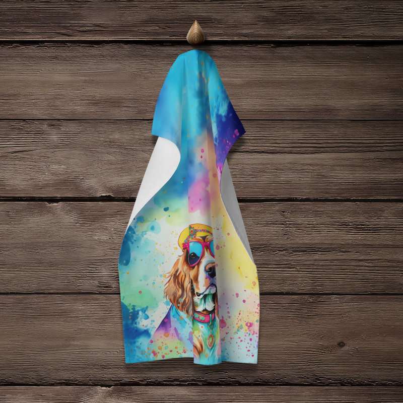 Serviette de cuisine Cavalier Spaniel Hippie Dawg