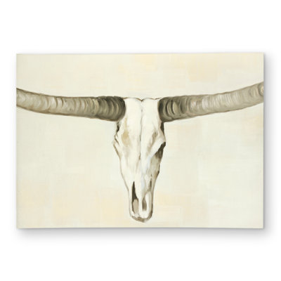 Longhorn Cattle Skull Rug | Brown Outdoor Bedroom Decor