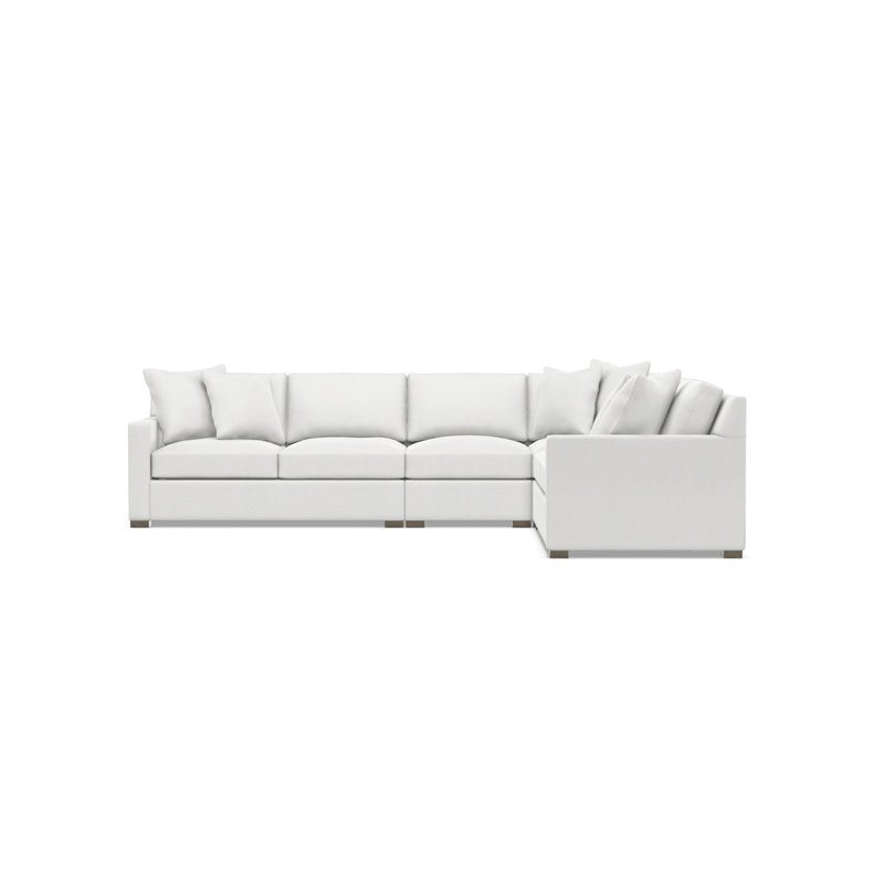 Kelsey Sectional, White Polyester