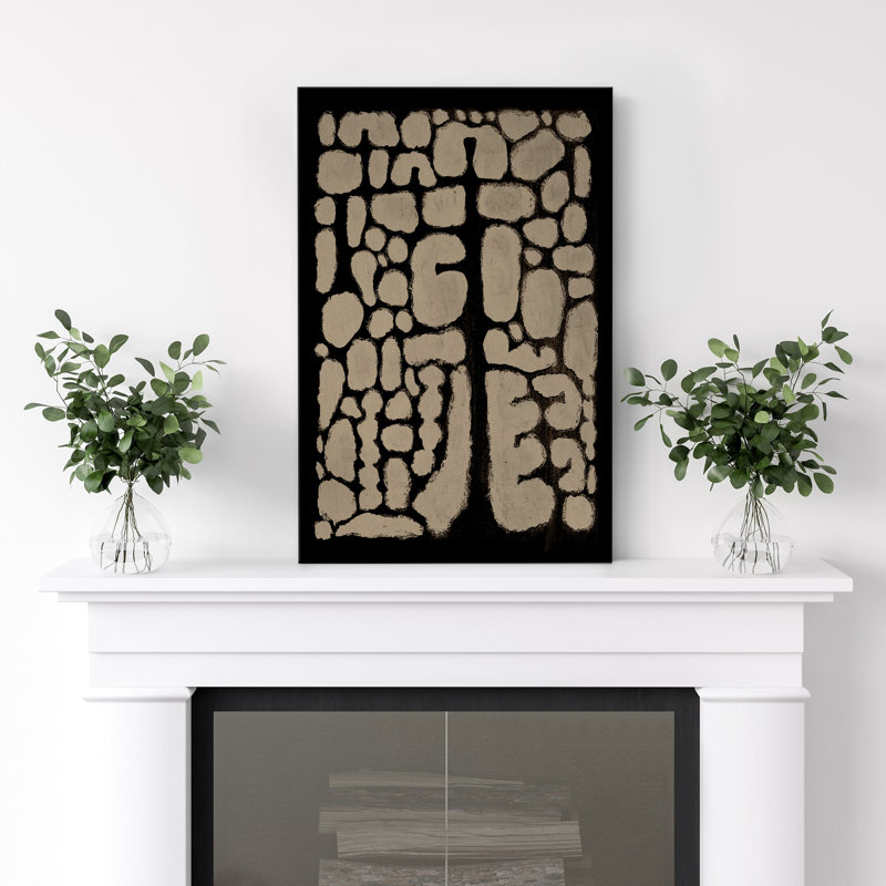 Impression sur toile, motif de pierre, décoration murale rustique abstraite pour vestibule ou coin-détente, Toile tendue