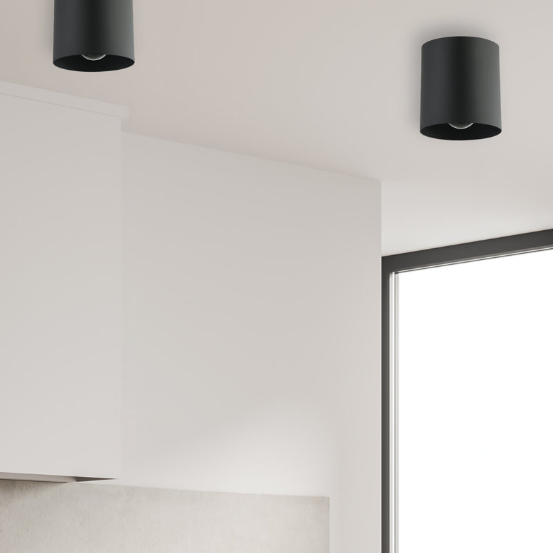 Plafonnier encastré 1 lumière Caisi, Noir