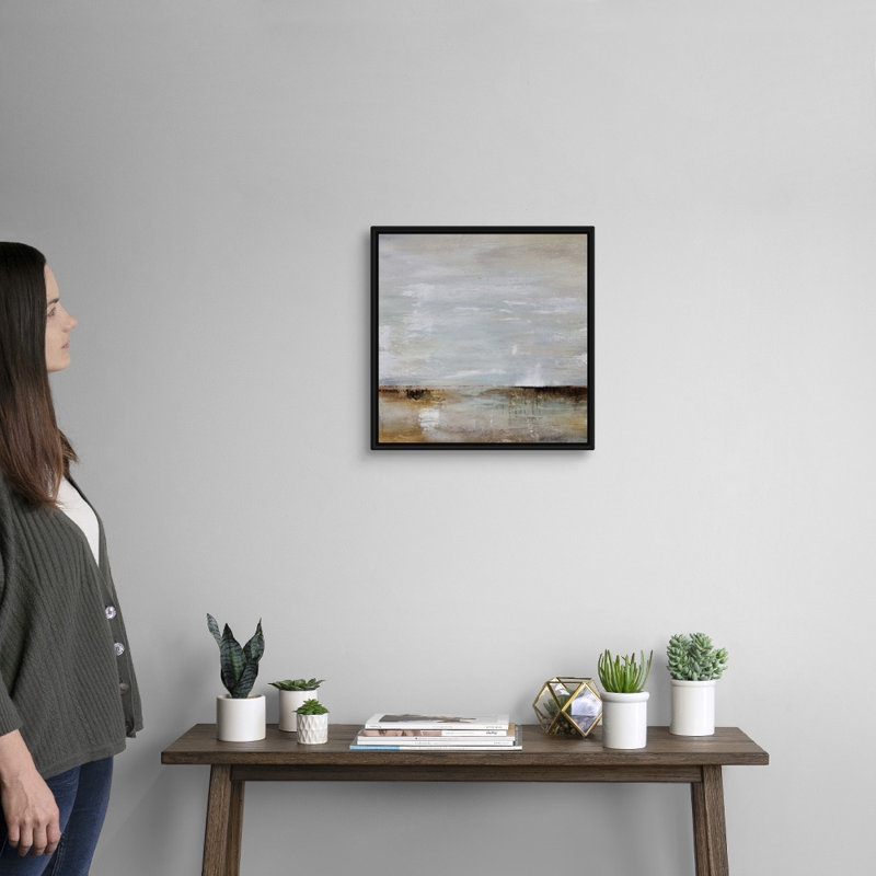 «Take Time» par Karen Hale, reproduction sur toile, H 18 po x l 18 po x P 1,75 po, Cadre noir