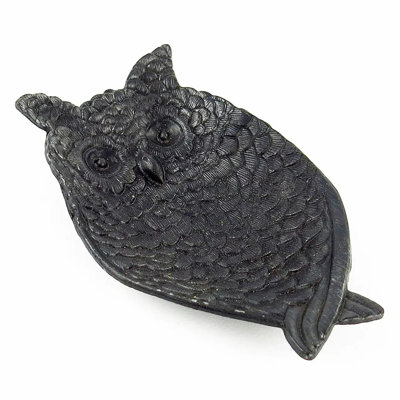 Plateau à bijoux / pièce en étain Hibou