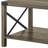 Rustic Oak Coffee Table With Bottom Shelf