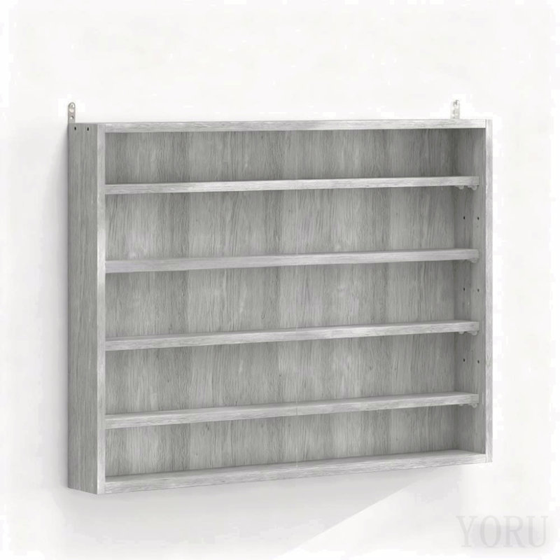 Vitrine murale grise parfaite pour les voitures miniatures, porte transparente pour vitrine élégante