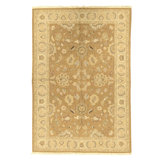 Hand Knotted Wool Area Rug in Brown And Beige