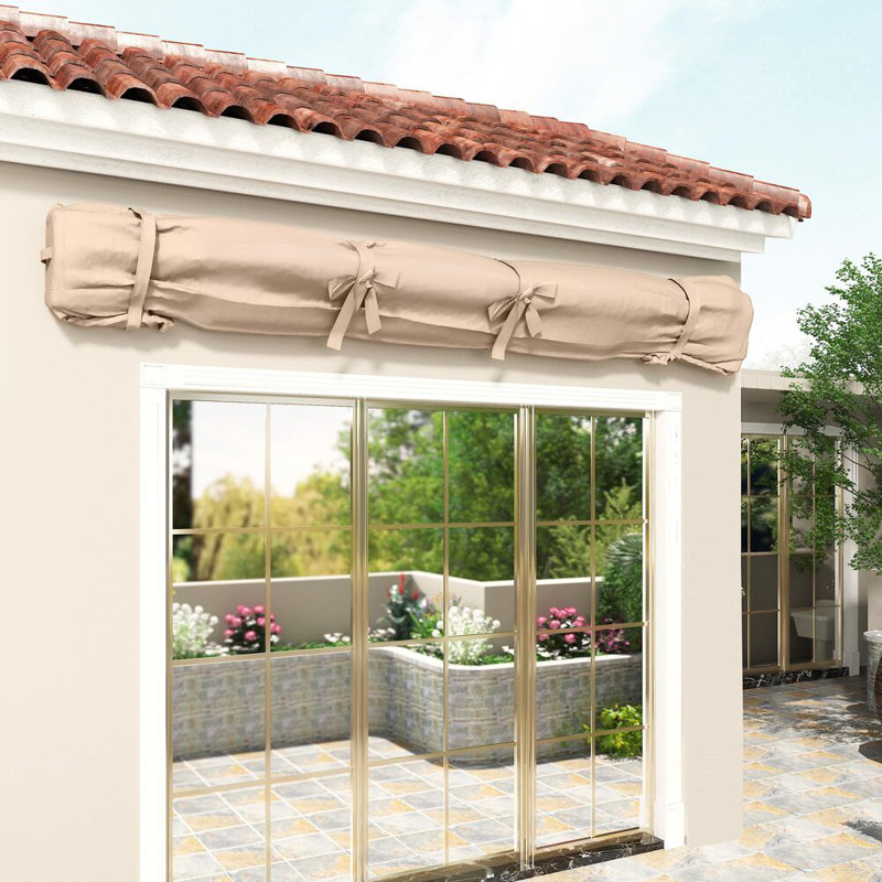 All-weather Protective Retractable Awning Cover, 12" H x 157" W x 8" D