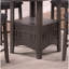 Table de salle à manger contemporaine 5 pièces à hauteur de comptoir et table ronde avec rallonge et 4 chaises d'appoint en bois massif gris