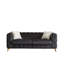Canapé Chesterfield de 82,5 pouces en velours de luxe avec boutons capitonnés et 2 coussins, élégant et durable-118054100-118054106