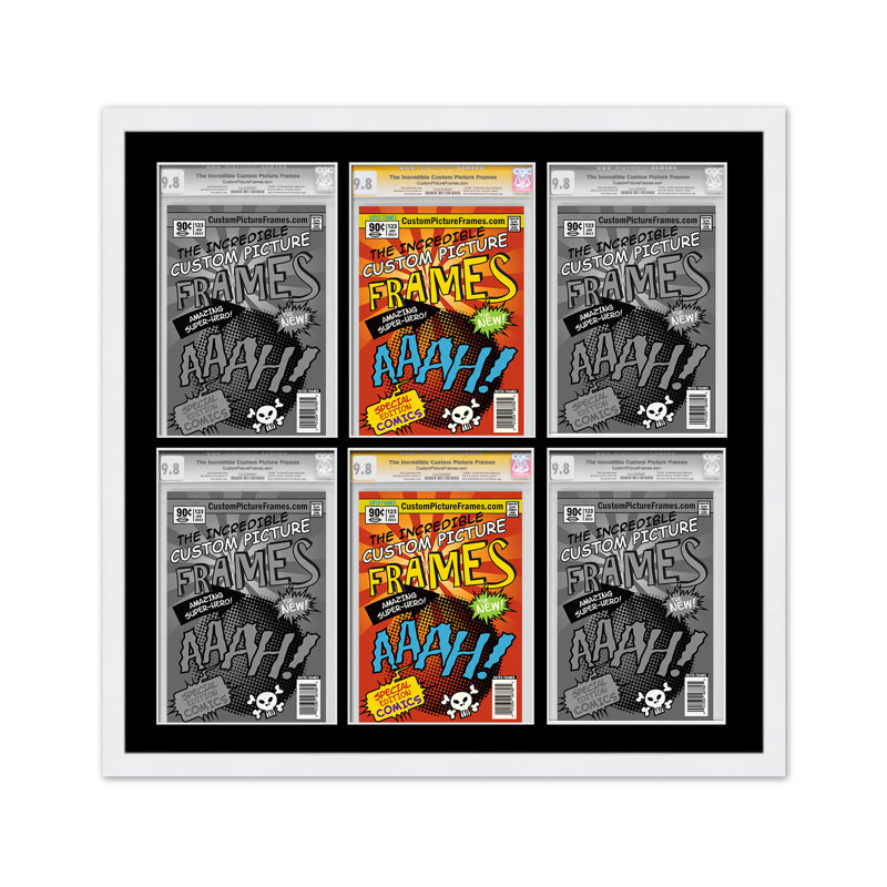 Cadre photo Collage, 8,125 po x 13 po, 30 po x 30 po, Blanc / noir