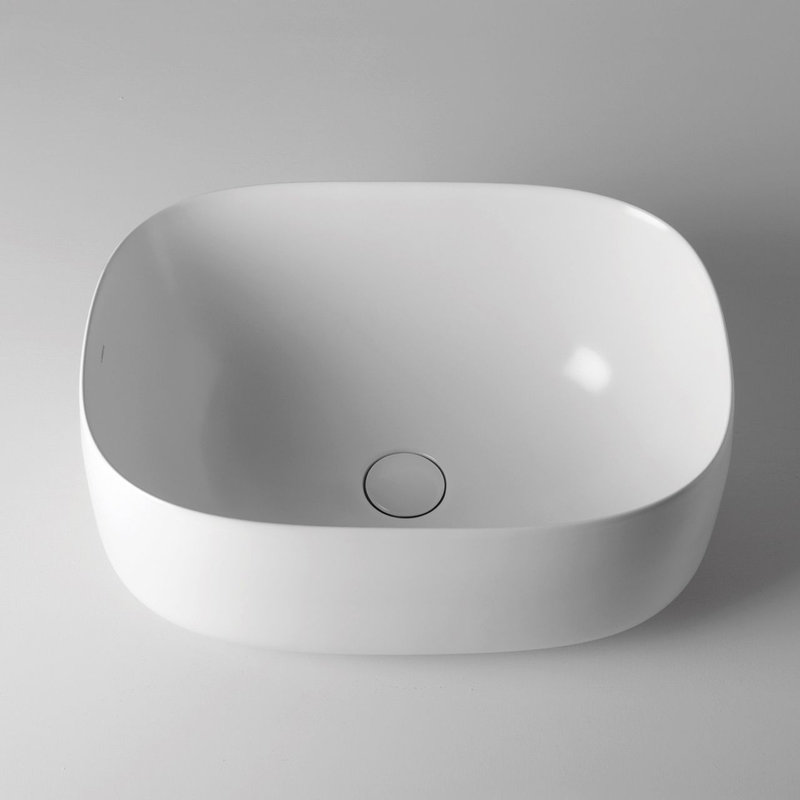 Seed 21.7'' L Bathroom Sink, Matte White