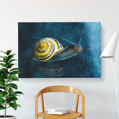 Yellow Snail - Wrapped Canvas