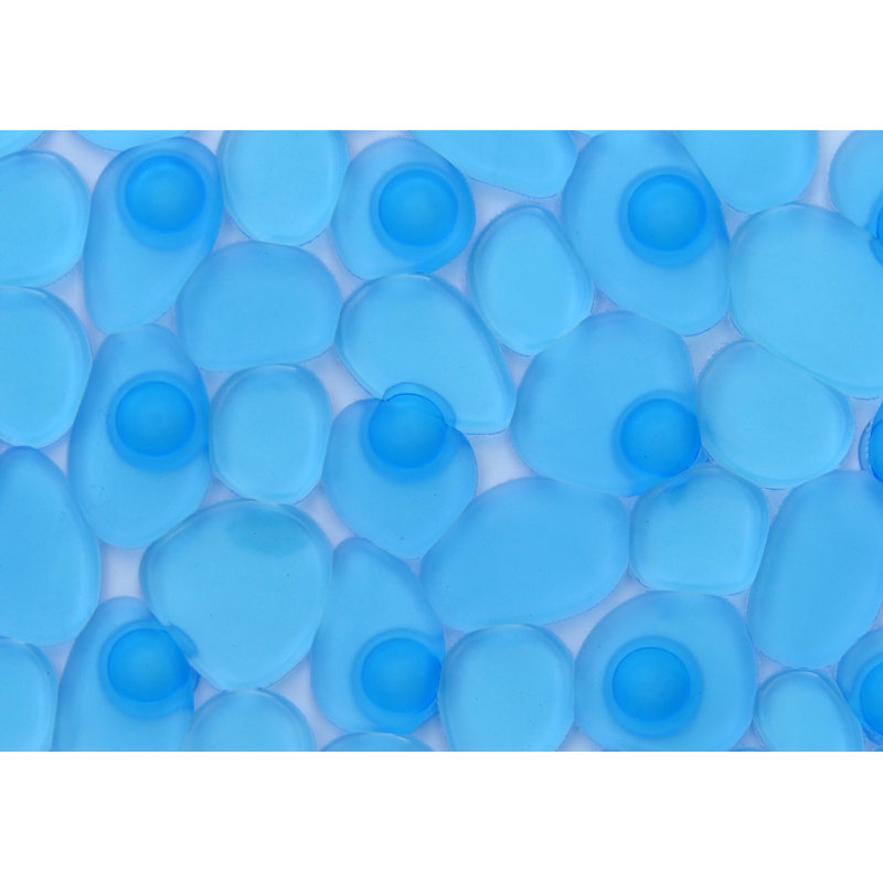 Plastic / Acrylic Non-Slip Shower Mat, Purple, 28" L x 14" W x 1" D