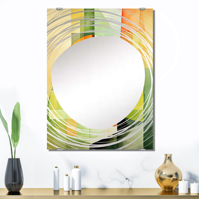 Carota - Grand miroir mural Melon MIR135285, 32 po x 24 po