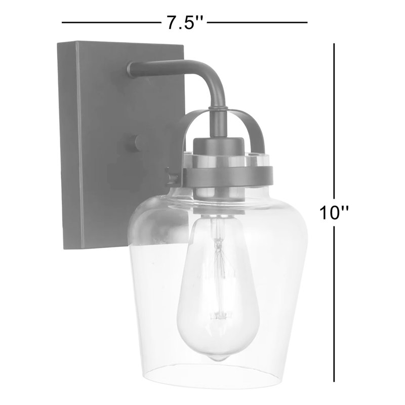 Tribble Armed Sconce, Flat Black