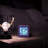 Digital Soft Cube Alarm Tabletop Clock in Purple