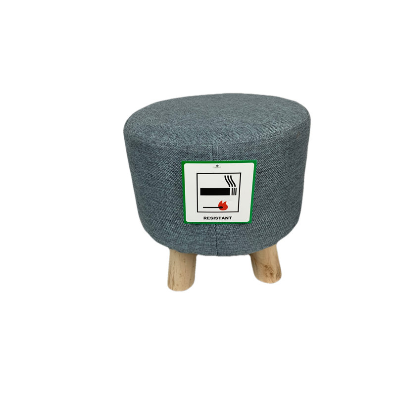28.5cm Wide Round Solid Colour Footstool Ottoman