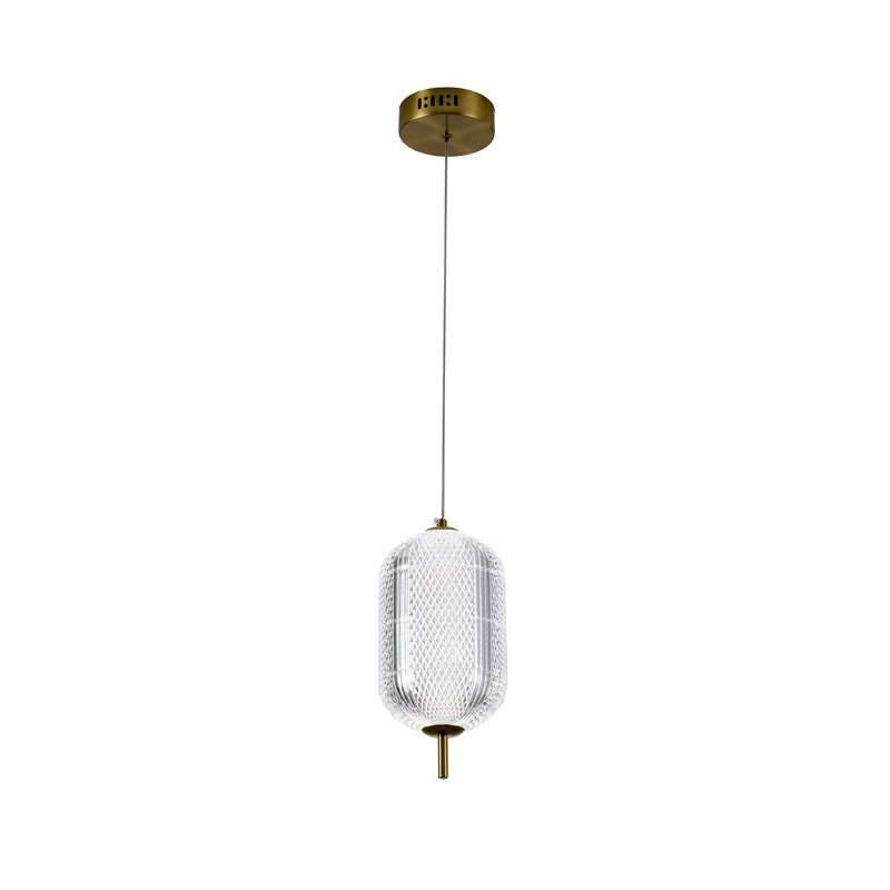 Luminaire suspendu en laiton 1 lumière DEL