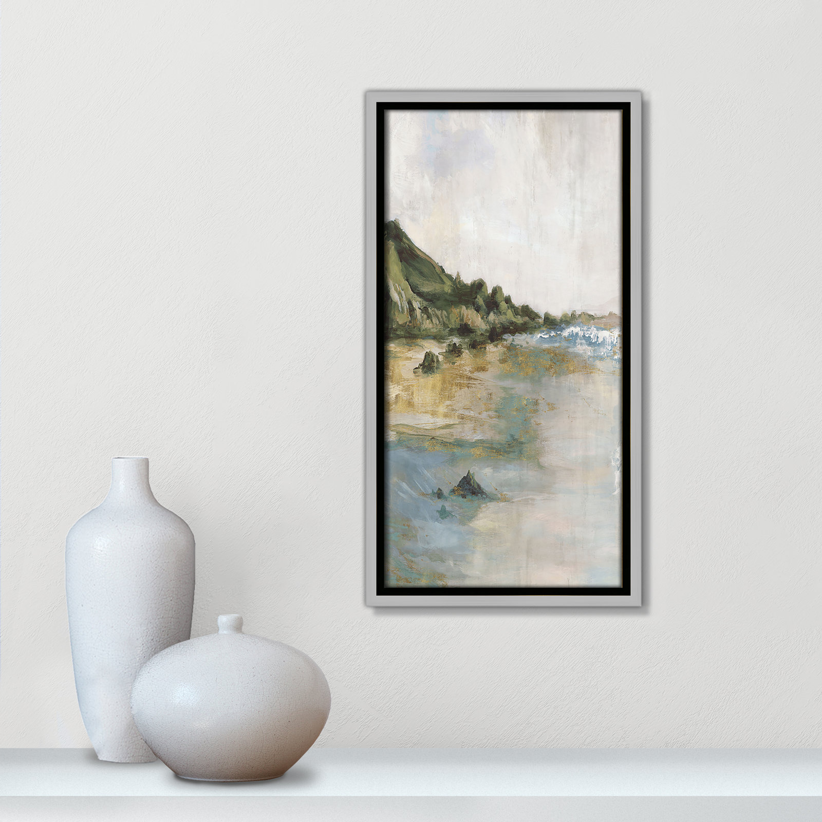 Cordoba "Tide's Edge" Print, 17.5" H x 9.5" W, Silver