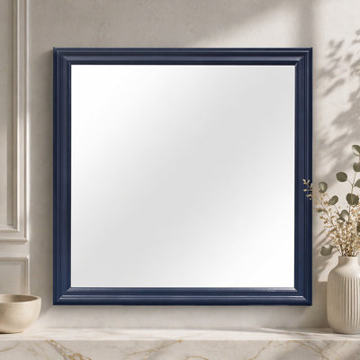 BLUE FRAMED MIRROR