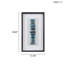 Framed Blue Agate For Indoor Wall Decorating - Dimensional Art, Natural Dyed Cerulean, Soft White Background, Glass And Black Frame Cerulean Agate, Base, Frame, 4 D Rings