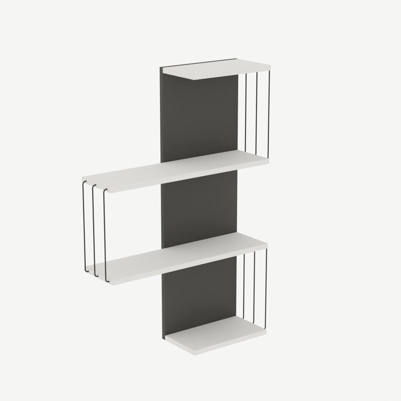 Cerina Bracket Shelf, White/Anthracite