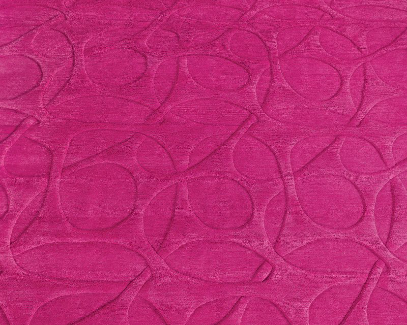 Molecular Wool Area Rug in Pink, Rectangle 9' x 12'