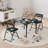Aaraf Iron Padded Table And Folding Chair Set Folding Chair Set-1634930675