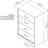Citronelle 42'' W 4 - Drawer Dresser-936137533