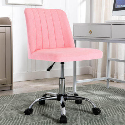 Chaise de bureau en tissu Nisa avec base chromée