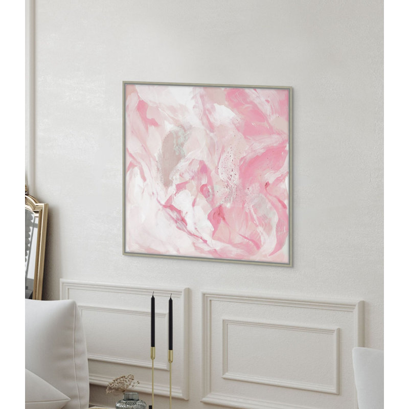 Pink Shores 1 Framed Print Canvas, 24.25" H x 24.25" W