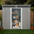 Outdoor Metal Storage Shed with Window and Transparent plate-108284808-113816592