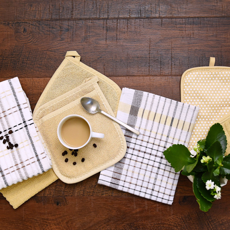 RITZ Cotton Potholder Set, Latte