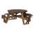 Brazilian Walnut Top/Antique Mahogany Base