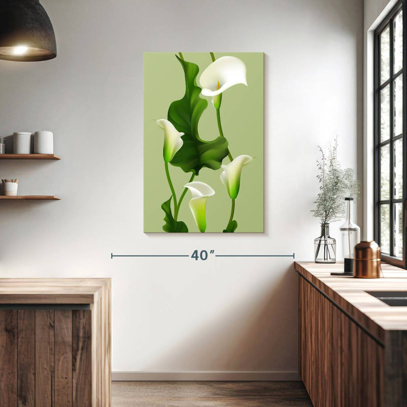 Harnek White Calla Lily, 39" H x 26" W