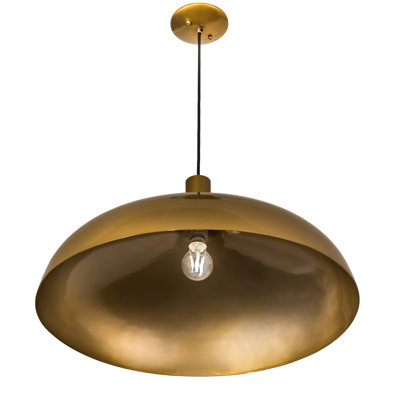 Luminaire suspendu en forme de dôme à 1 lumière
