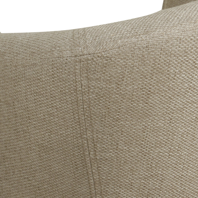 Ashland Upholstered Barrel Chair, Flax Brown 100% Polyester