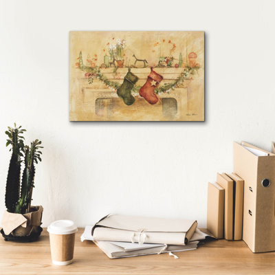 «Holiday Mantle» par Cheri Blum, art mural The Holiday Aisle®